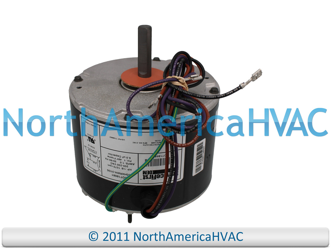 Trane American Standard Emerson Condenser Fan Motor 208 230v 1 5 Hp K55hxrwh 3106 North America Hvac