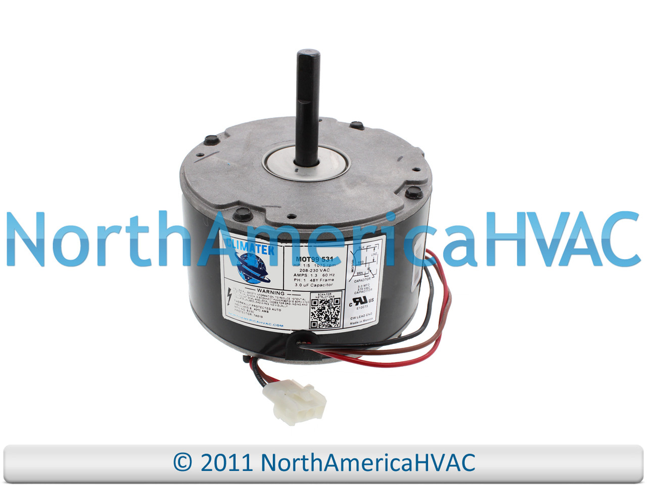 ClimaTek 1/5 HP Condenser Fan Motor Replaces Nidec US Motors Emerson ...
