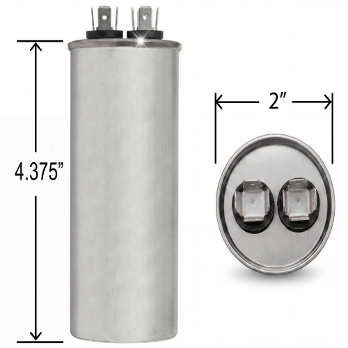 ClimaTek Round Single Run Capacitor 60 MFD 370 440 VAC Volt Replaces Packard PRC60