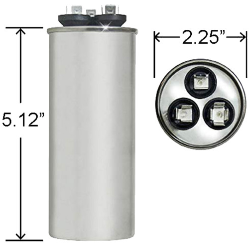 ClimaTek Round Dual Run Capacitor 80 + 7.5 uf MFD 370 Volt Replaces Diversitech 3GR7580