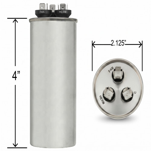 ClimaTek 55/5 uf 440 Volt Capacitor Replaces Carrier Bryant Payne P291-5554RS HC98KA056