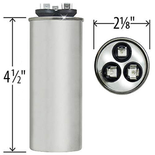 12288 - ClimaTek 45/5 uf MFD 440 Volt Capacitor Fits Mars Mars2 Jard