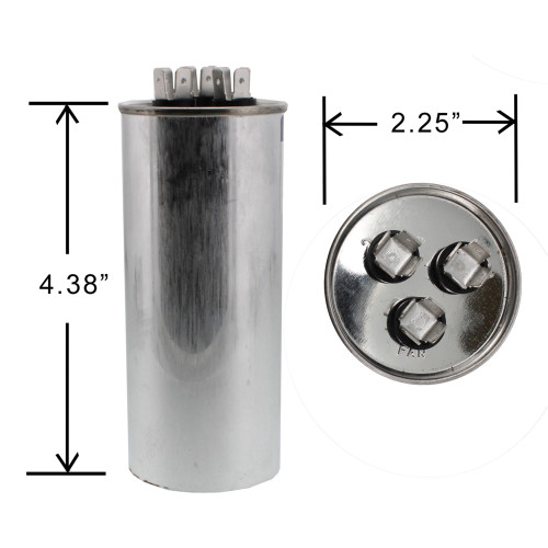 621636 - ClimaTek 55/5 uf MFD 370 Volt Capacitor Fits Nordyne Intertherm Miller