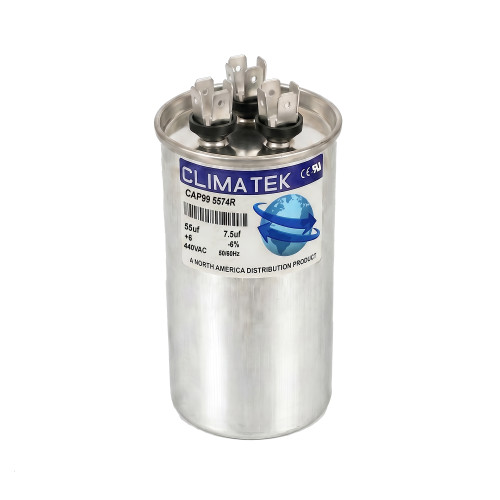620991 - ClimaTek 55/7.5 uf MFD 440 Volt Capacitor Fits Nordyne Intertherm Miller