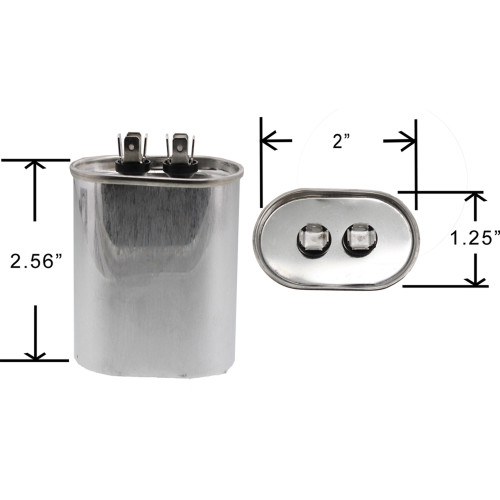 Climatek Run Capacitor 12.5 uF MFD 440 Volt Oval Fits Goodman CAP125000370VAS