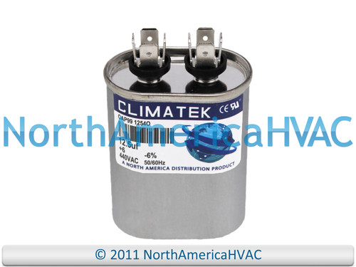 Climatek Run Capacitor 12.5 uF MFD 440 Volt Oval Fits Trane CAP125000370VAP