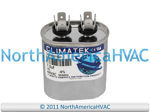 Climatek Motor Run Capacitor 7.5 uF MFD 440 Volt Oval Fits GE Genteq 97F9036BZ3