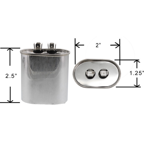 Climatek Motor Run Capacitor 5 uF MFD 440 Volt Oval Fits Goodman B9456-50