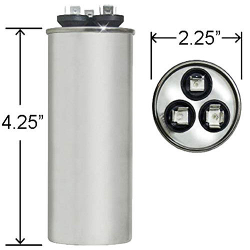 Climatek Motor Run Capacitor 60+5 uF MFD 440 Volt Round Fits Mars2 Jard 12794