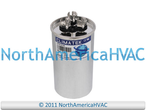 Climatek Motor Run Capacitor 50+7.5 uF MFD 440 Volt Round Fits Trane CPT1021