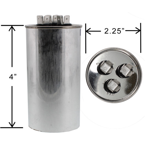 Climatek Motor Run Capacitor 45+7.5 uF MFD 440 Volt Round Fits Packard PRCFD4575