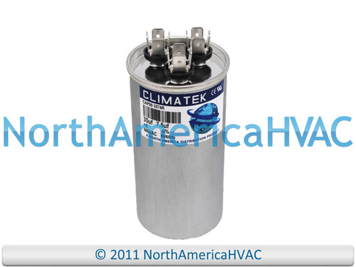 Climatek Run Capacitor 35+7.5 uF MFD 440 Volt Round Fits Goodman CAP075350370CS