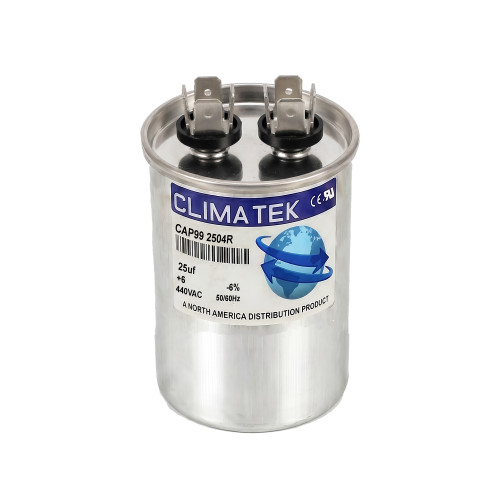 Climatek Motor Run Capacitor 25 uF MFD 440 Volt Round Fits Supco CR25X440R