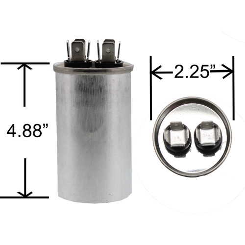 Climatek Motor Run Capacitor 40 uF MFD 440 Volt Round Fits Supco CR40X440R