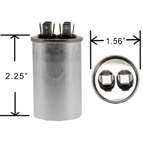 ClimaTek Round Capacitor Replaces Packard DiversiTech 45100R 27100R 37100R  - 10 uf MFD 370 440 Volt VAC