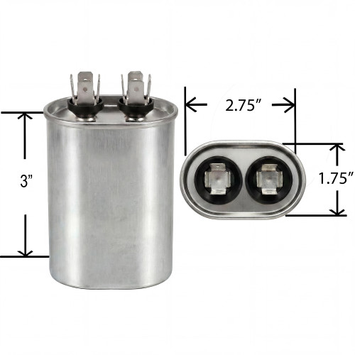 ClimaTek Oval Capacitor CAP99 2504O CAP99-2504O  - 25 uf MFD 370 440 Volt VAC