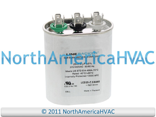LCD25+7.5X440 Capacitor Start Run Dual Single UF MFD VAC Volt Booster Microfarad Repair Part