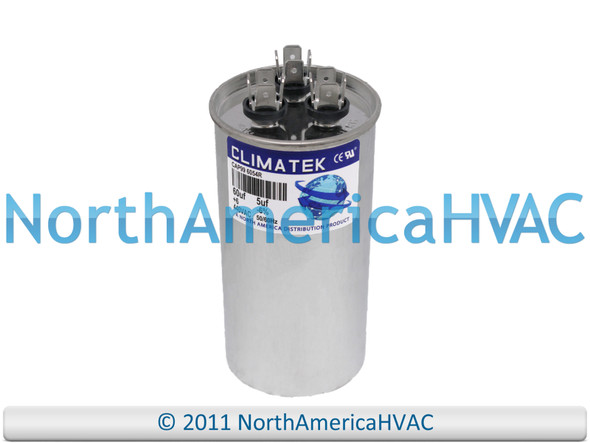 Climatek Motor Run Capacitor 60+5 uF MFD 440 Volt Round Fits GE Genteq C3605R