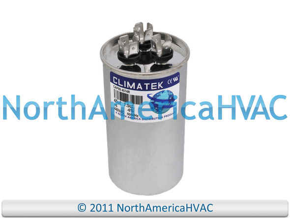 Climatek Run Capacitor 45+7.5 uF MFD 440 Volt Round Fits GE Genteq 97F9883BX