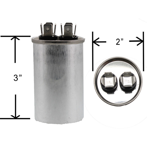 Climatek Motor Run Capacitor 30 uF MFD 440 Volt Round Fits Mars 12717