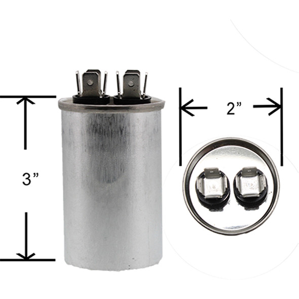 Climatek Motor Run Capacitor 25 uF MFD 440 Volt Round Fits Mars 12240