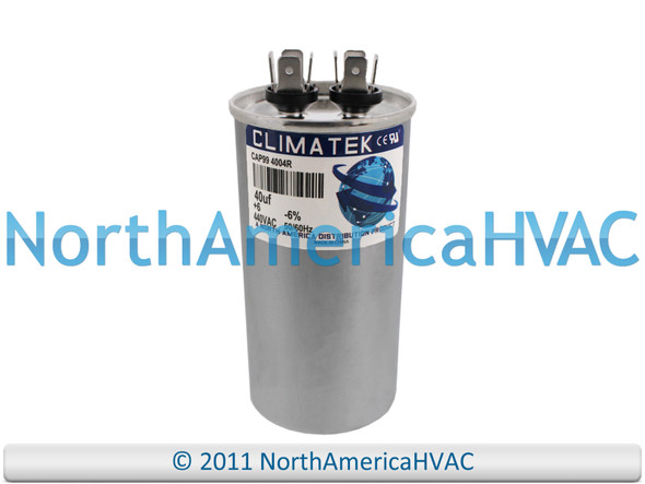 Climatek Motor Run Capacitor 40 uF MFD 440 Volt Round Fits York S1-02425905000