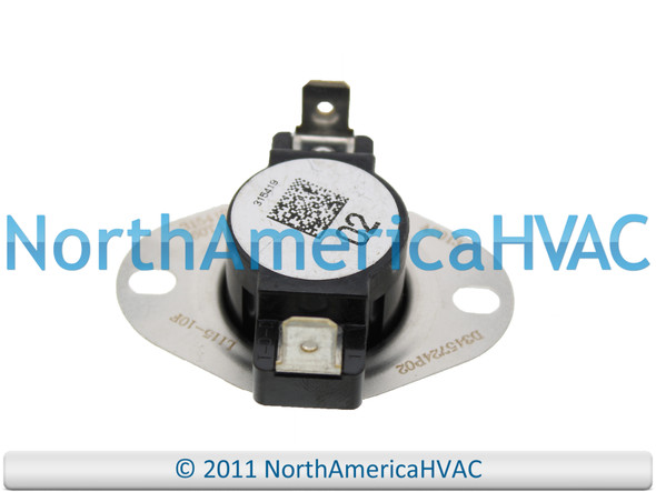 SWT03983 SWT3983 D345724P02 Furnace Heater Gas Limit Switch Snap Disc Safety Temperature Repair Part