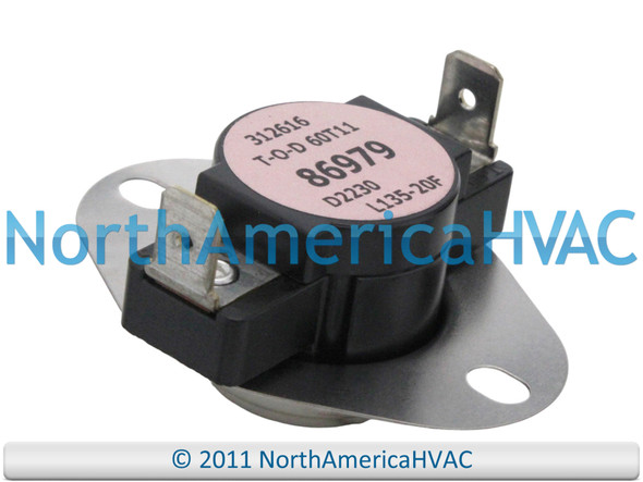RZ086979 086979 Furnace Heater Gas Limit Switch Snap Disc Safety Temperature Repair Part
