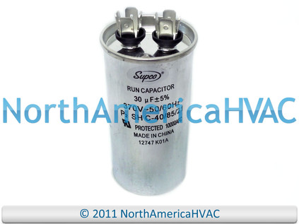 Motor Run Capacitor Round 30 uf MFD 370 Volt VAC 12717