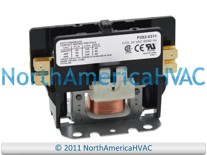 HVAC Contactor, 25 Amp Single Pole / 1 Pole Contactor 24v Coil Ac Contactor Air Conditioner Condenser Compressor Contactor Ac Definite Purpose Contactor Ul Listed