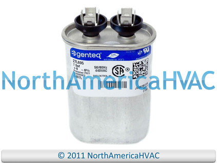 Condensador GE Genteq Oval 35 UF MFD 440 Voltios - OEM Original - Hecho En América Del Norte