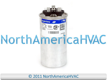 Capcom GE Genteq Dual Run Capacitor Round 30/10 uf MFD 370
