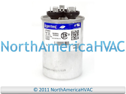 Capcom GE Genteq Dual Run Capacitor Round 25/5 uf MFD 370