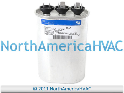 Capcom GE Genteq Capacitor Oval 25/10 uf 370 volt 97F5481