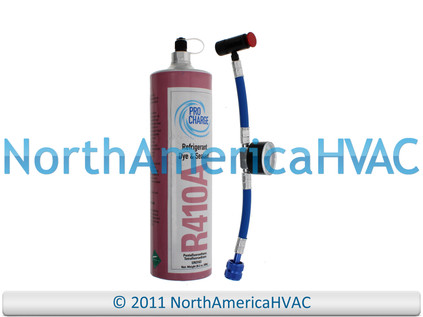 Pro Charge Refrigerant with UV Dye & Leak Sealant Gauge Included R410A