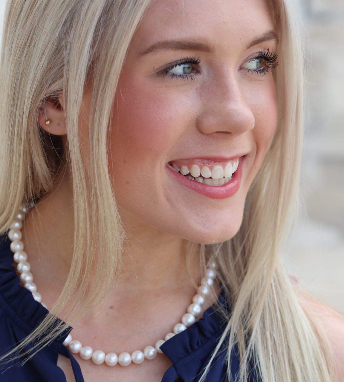 Short White Freshwater Pearl Necklace