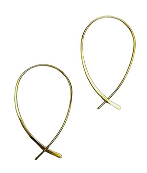Silver Upside Down Hoop