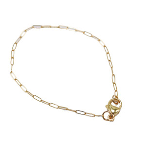 Gold Filled Small Paperclip Bracelet