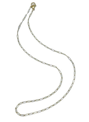 Short Gold Filled Small Paper Clip Necklace