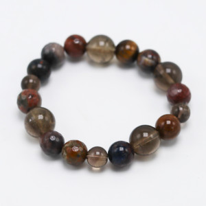 Brown Gemstone Mix Stretch Bracelet