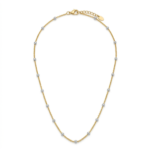 Delicate Gold Filled Chain with Silver Balls