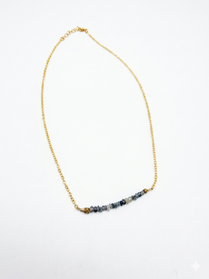 Gold Filled Chain with Aquamarine 