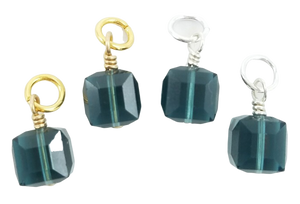 London Blue Swarovski Crystal Charms