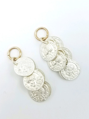 Silver Coin Dangle Charms