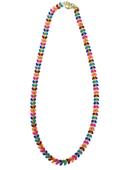 Short Colorful Enamel Necklace