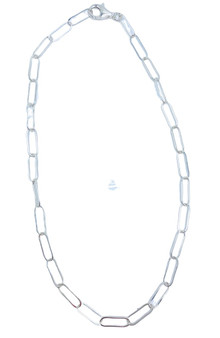 Sterling Silver Paperclip Necklace