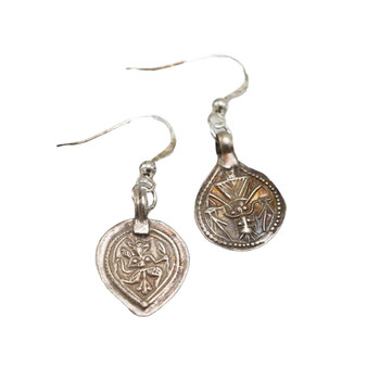 Antique Prayer Amulet Earrings