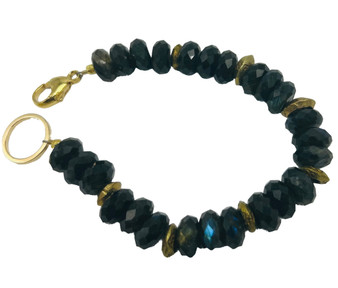 Labradorite and African Wedding Ring Bracelet