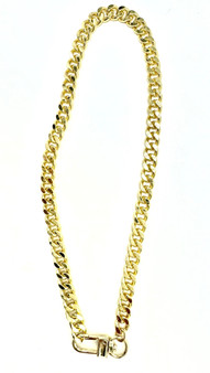 Heavy Gold Curb Chain with Gold Clasp
