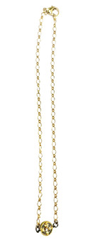 Short Detailedl Gold Filled Chain with CZ Gold and Silver CZ Cross